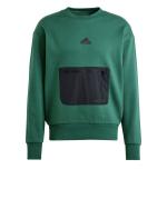  Felpa Sportiva pullover UOMO Adidas City Escape Fleece Crew Verde Bottiglia 