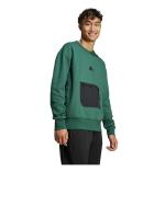  Felpa Sportiva pullover UOMO Adidas City Escape Fleece Crew Verde Bottiglia 