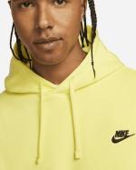 NIKE HOODIE Pullover Sportswear CLUB Sportswear Fleece WITH POCKETS Cotton Yellow