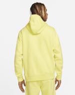 NIKE HOODIE Pullover Sportswear CLUB Sportswear Fleece WITH POCKETS Cotton Yellow