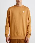 Nike Pullover Crew Club Baumwollfleece Sport-Sweatshirt ELEMENTAL GOLD WEISS