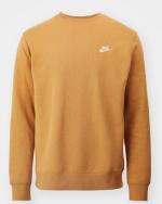 Nike Pullover Crew Club Baumwollfleece Sport-Sweatshirt ELEMENTAL GOLD WEISS