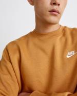 Nike Pullover Crew Club Baumwollfleece Sport-Sweatshirt ELEMENTAL GOLD WEISS