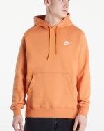 NIKE HOODIE Pullover Sportswear CLUB Sportswear Fleece WITH POCKETS Cotton Orange