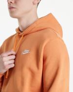 NIKE HOODIE Pullover Sportswear CLUB Sportswear Fleece WITH POCKETS Cotton Orange