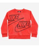Nike NSW FT Crew Set Kids Unisex Red Black Tracksuit