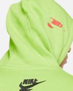 NIKE HOODIE Pullover Sportswear Sport Essentials Pullover WITH POCKETS Fleece Cotton Green