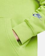 NIKE HOODIE Pullover Sportswear Sport Essentials Pullover WITH POCKETS Fleece Cotton Green