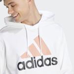 Hooded Sweatshirt Adidas Big Logo SJ Brushed Cotton Man White