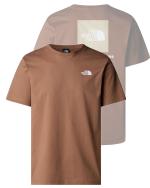 The North Face RedBox TEE Cotton Jersey Short Sleeve Crew Neck Mens Milk Gravel T-Shirt
