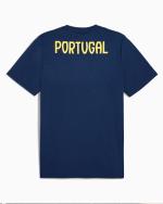 T-shirt Leisure PORTUGAL FPF Puma CASUALS Crewneck Men 2025 Polyester Persian Blue-Sunny Yellow