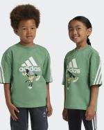 leisure T-shirt Adidas Disney Mickey Mouse Crew Cotton Junior Green