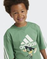 leisure T-shirt Adidas Disney Mickey Mouse Crew Cotton Junior Green