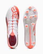  Scarpe Calcio Puma Ultra Match 5 FG/AG Bianco Rosso collarino 