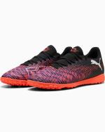 Football Boots Puma Future 8 Play TURF Trainers Black White-Glowing Red mens