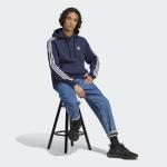 Hooded sweatshirt Adidas Essentials Fleece 3 stripes Cotton FLEECE Blue Man