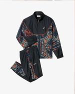 Sport leisure Full Tracksuit Australian Bandana Polyester Woven Microfiber Mens Anthracite