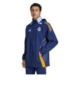 REAL MADRID adidas Anthem Stadium Pre Match Tracksuit Jacket Hooded Men 2025 Blue
