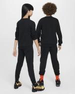 Nike Sportswear Crew Polyester Boys Kids Unisex Black Full Tracksuit Leisure
