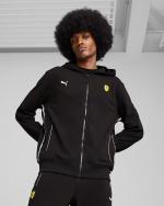 Scuderia Ferrari Puma Race Full Zip Hooded Sports Jacket Men Cotton Black 2025