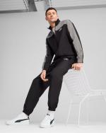  Tuta Intera Completa UOMO Puma Woven Colorblock Nero Grigio 