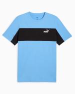 jersey T-shirt puma ESS Block Crewneck Cotton Team Light Blue
