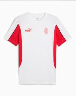 Leisure T-Shirt AC MILAN Puma Football ARCHIVE Crewneck Cotton 2025 Mens White