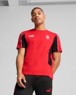 Leisure T-Shirt AC MILAN Puma Football ARCHIVE Crewneck Cotton 2025 Mens Red