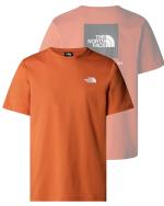  T-shirt maglia maglietta UOMO The North Face Arancione REDBOX Tee Cotone 