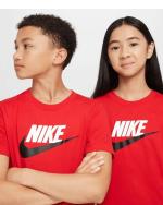 Nike Kids Boys NSW Tee Futura HBR Cotton Crewneck Red Leisure T-Shirt