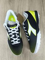 Football boots Diadora PICHICHI 7 TURF Mens BLACK, WHITE, FLUORESCENT YELLOW