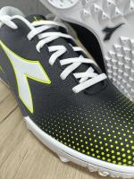 Football boots Diadora PICHICHI 7 TURF Mens BLACK, WHITE, FLUORESCENT YELLOW