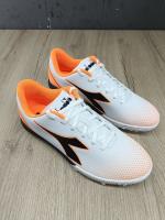 Football boots Diadora PICHICHI 7 TURF Mens WHITE BLACK FLUORESCENT ORANGE