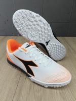 Football boots Diadora PICHICHI 7 TURF Mens WHITE BLACK FLUORESCENT ORANGE