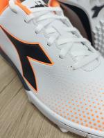 Football boots Diadora PICHICHI 7 TURF Mens WHITE BLACK FLUORESCENT ORANGE