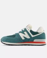  Scarpe Sneakers Bambini Unisex New Balance 574 VPG Verde Nubuck Suede 