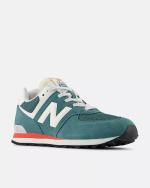  Scarpe Sneakers Bambini Unisex New Balance 574 VPG Verde Nubuck Suede 