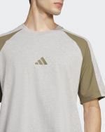 T-Shirt leisure adidas Essentials ColorBlock Cotton Men's Leisure Grey Green