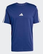 Leisure T-Shirt adidas Single Jersey 3-Stripes Cotton Men's Royal White