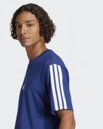 Leisure T-Shirt adidas Single Jersey 3-Stripes Cotton Men's Royal White