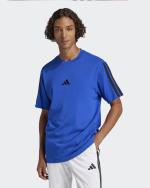 Leisure T-Shirt adidas Single Jersey 3-Stripes Cotton Men\'s Royal Black