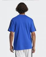 Leisure T-Shirt adidas Single Jersey 3-Stripes Cotton Men\'s Royal Black