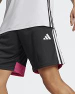  Pantaloncini Shorts UOMO Adidas Tiro 25 Essentials Nero Rosa con TASCHE a ZIP 