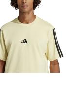 adidas Single Jersey 3-Stripes Cotton Mens Leisure T-Shirt Yellow Black