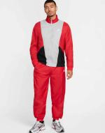  Tuta Intera completa UOMO Nike Club Color Block Woven Rosso 
