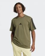  T-shirt maglia maglietta UOMO Adidas Verde Oliva Ess Single Jersey 3-Stripes 