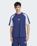 T-shirt tempo libero UOMO Adidas Blu Essentials ColorBlock Cotone jersey 