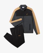 Australian ESSENTIAL Full Trainingsanzug Herren Baumwollfleece MADE IN ITALY Anthrazit Melange