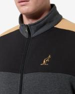 Australian ESSENTIAL Full Trainingsanzug Herren Baumwollfleece MADE IN ITALY Anthrazit Melange