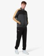 Australian ESSENTIAL Full Trainingsanzug Herren Baumwollfleece MADE IN ITALY Anthrazit Melange
